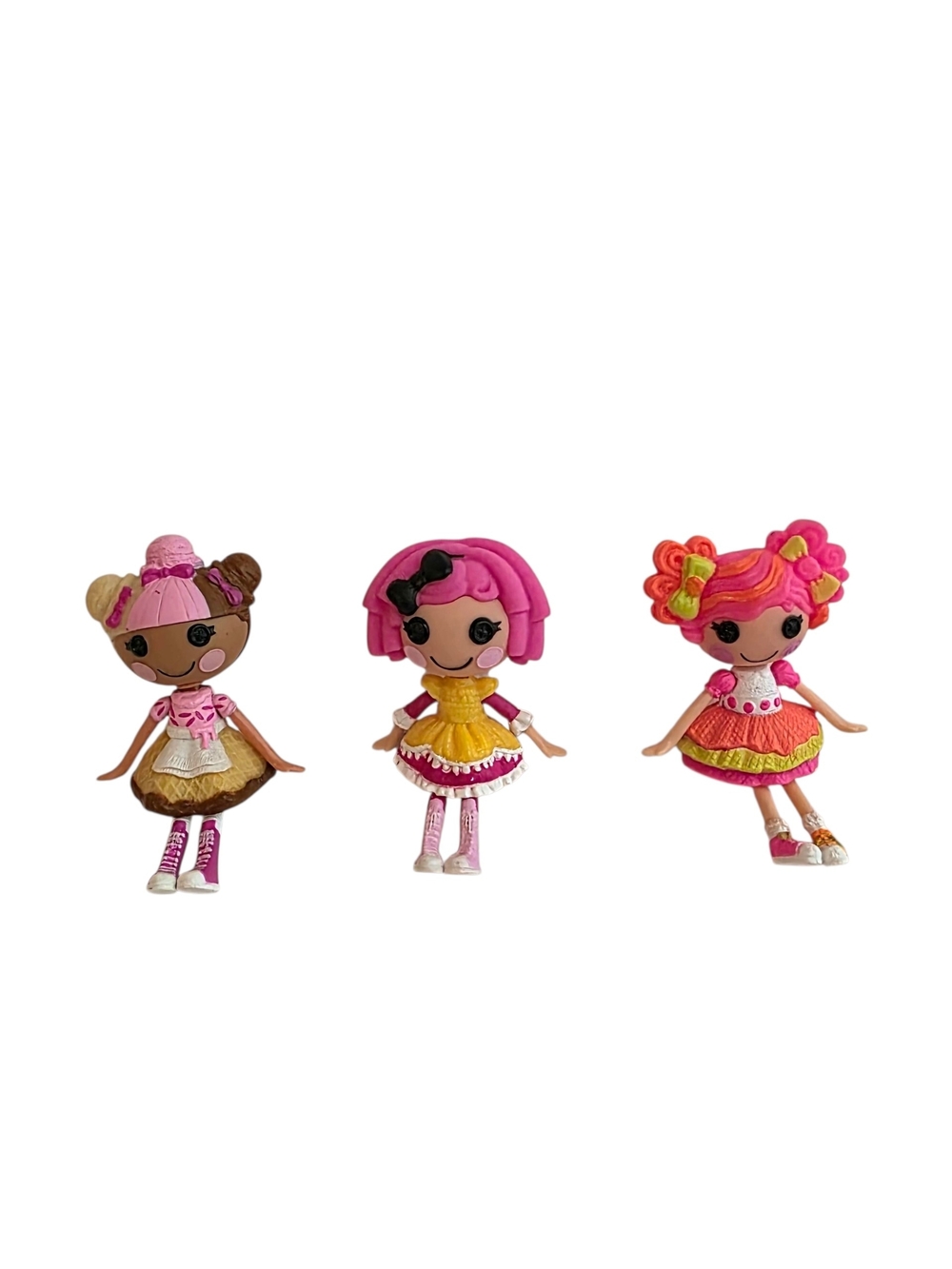 Lalaloopsy Mini Sweets Fair Lot Of 3 Mini Dolls 3" Crumbs Scoops Sweetie Toys